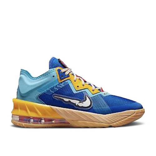 【 NIKE SPACE JAM X LEBRON 18 LOW GS 'WILE E. ROADRUNNER' / RACER BLUE BALTIC BLUE 】 ジャム レブロン 青色 ブルー スペースジャム ジュニア キッズ ベビー マタニティ スニーカー ナイキ