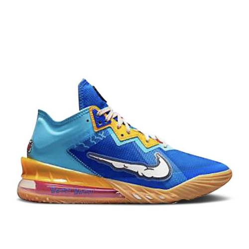 【 NIKE XBOX X SPACE JAM LEBRON 18 LOW 'WILE E. ROADRUNNER' SPECIAL BOX / RACER BLUE BALTIC BLUE 】 ジャム レブロン スペシャル ボックス 青色 ブルー スペースジャム スニーカー メンズ ナイキ