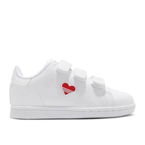 【 ADIDAS STAN SMITH INFANT 'VALENTINE'S DAY' / CLOUD WHITE VIVID RED CLOUD 】 アディダス 白色 ..