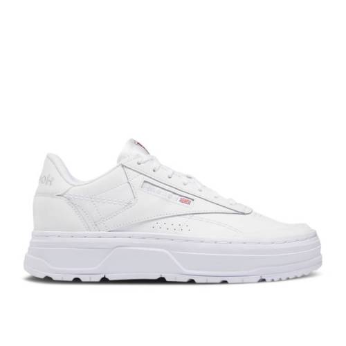 【 REEBOK WMNS CLUB C DOUBLE GEO 'FOOTWEAR WHITE' / FOOTWEAR WHITE FOOTWEAR WHITE 】 リーボック クラブ 白色 ホワイト スニーカー レディース