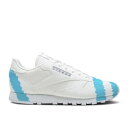 【 REEBOK COLLINA STRADA X WMNS CLASSIC LEATHER 'CALL MOM' / FOOTWEAR WHITE DIGITAL BLUE ACID 】 リーボック クラシック レザー 白色 ホワイト 青色 ブルー スニーカー レディース