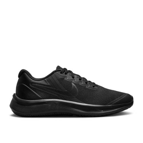 【 NIKE STAR RUNNER 3 GS 'BLACK DARK SMOKE GREY' / BLACK DARK SMOKE GREY BLACK 】 黒色 ブラック 灰色 グレー ジュニア キッズ ベビー マタニティ スニーカー ナイキ