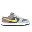 【 NIKE DUNK LOW / GREY MIDNIGHT NAVY VARSITY MAIZE 】 ダンク 灰色 グレー 紺色 ネイビー ダンクロー スニ...