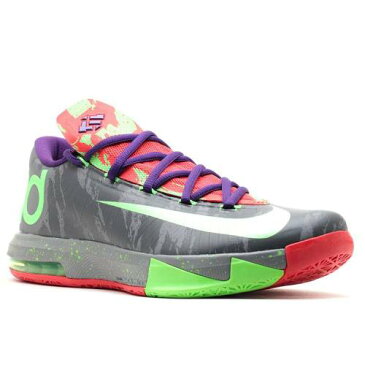 ナイキ NIKE 'ENERGY' スニーカー メンズ 【 NIKE KD 6 CL GRY ELCTRC GRNBRGHT CRMSN 】