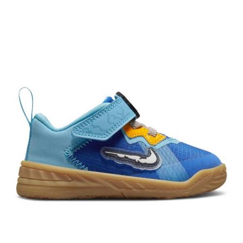 【 NIKE SPACE JAM X LEBRON 18 LOW TD 'WILE E. ROADRUNNER' / RACER BLUE BALTIC BLUE 】 ジャム レブロン 青色 ブルー スペースジャム ベビー ナイキ