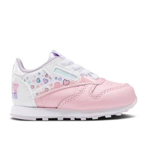  REEBOK PEPPA PIG X CLASSIC LEATHER TODDLER 'BUBBLES AND HEARTS' / LI...