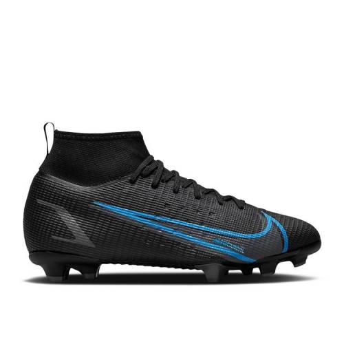 楽天スニケス【 NIKE MERCURIAL SUPERFLY 8 PRO FG GS 'BLACK PHOTO BLUE' / BLACK IRON GREY BLACK 】 プロ 黒色 ブラック 灰色 グレー ジュニア キッズ ベビー マタニティ スニーカー ナイキ