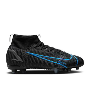 ナイキ NIKE アカデミー 黒色 ブラック 灰色 グレー 'BLACK BLUE' ジュニア キッズ 【 NIKE MERCURIAL SUPERFLY 8 ACADEMY MG GS PHOTO BLACK IRON GREY 】