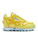 【 REEBOK PEPPA PIG X CLASSIC LEATHER TODDLER 'POWER YELLOW' / POWER YELLOW FORAGE GREEN BRAVE BLUE 】 リーボック クラシック レザー ベビー 赤ちゃん用 パワー 黄色 イエロー 緑 グリーン 青色 ブルー