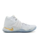 【 NIKE KYRIE 2 'BATTLE GREY' / WOLF GREY METALLIC GOLD-RACER BLUE 】 カイリー 灰色 グレー 青色 ブルー スニーカー メンズ ナイキ