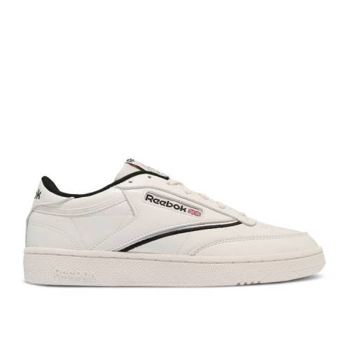 【 REEBOK CLUB C 85 'IVORY BLACK' / CHALK BLACK SILVER MINT 】 リーボック クラブ 黒色 ブラック 銀色 シルバー スニーカー メンズ