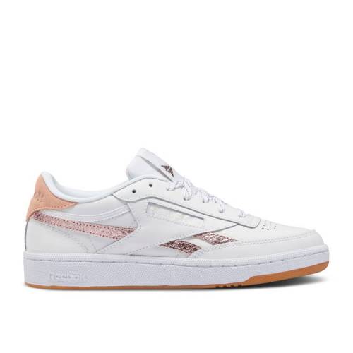 【 REEBOK WMNS CLUB C 85 'WHITE BLUSH METAL' / WHITE BLUSH METAL MORNING FOG 】 リーボック クラブ 白色 ホワイト メタル スニーカー レディース