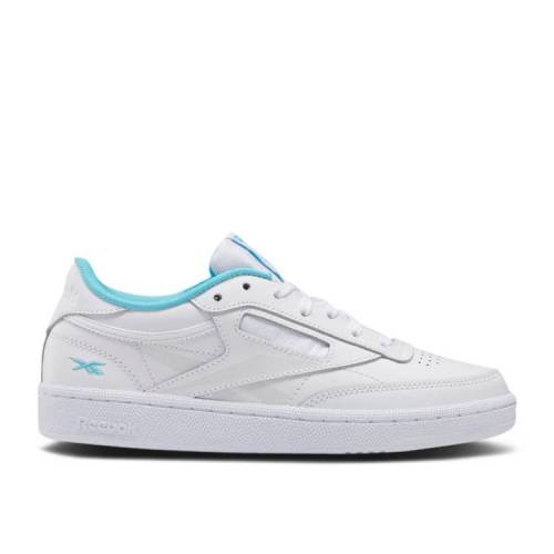 【 REEBOK WMNS CLUB C 85 'WHITE NEON BLUE' / WHITE WHITE NEON BLUE 】 リーボック クラブ 白色 ホワイト 青色 ブルー スニーカー レディース