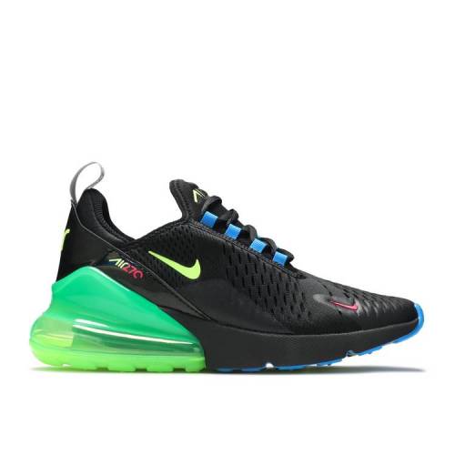 【 NIKE AIR MAX 270 GS 'BLACK GHOST GREEN' / BLACK LIGHT PHOTO BLUE 】 マックス 黒色 ブラック 青色 ブルー エアマックス ジュニア キッズ ベビー マタニティ スニーカー ナイキ