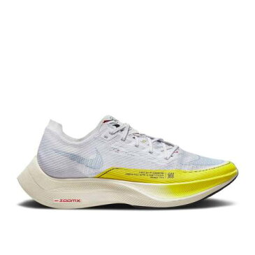 ナイキ NIKE 黄色 イエロー 白色 ホワイト ストライク 青色 ブルー NEXT% 'WHITE STRIKE' スニーカー レディース 【 YELLOW NIKE WMNS ZOOMX VAPORFLY 2 WHITE STRIKE OFF NOIR PSYCHIC BLUE 】