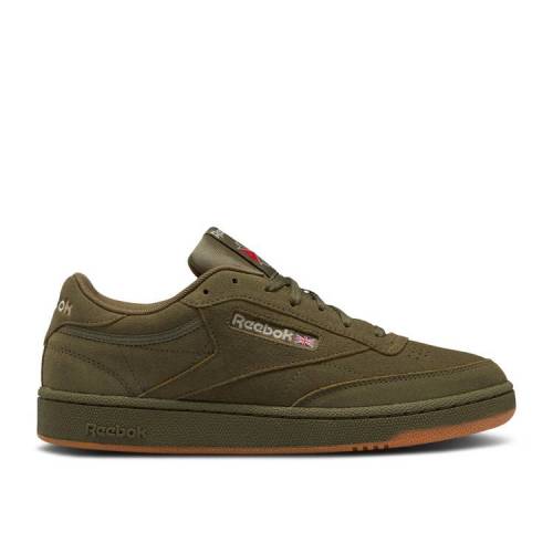 【 REEBOK CLUB C 85 'ARMY GREEN' / ARMY GREEN MODERN BEIGE RUBBER 】 リーボック クラブ アーミー 緑 グリーン モダン ベージュ ラバー スニーカー メンズ