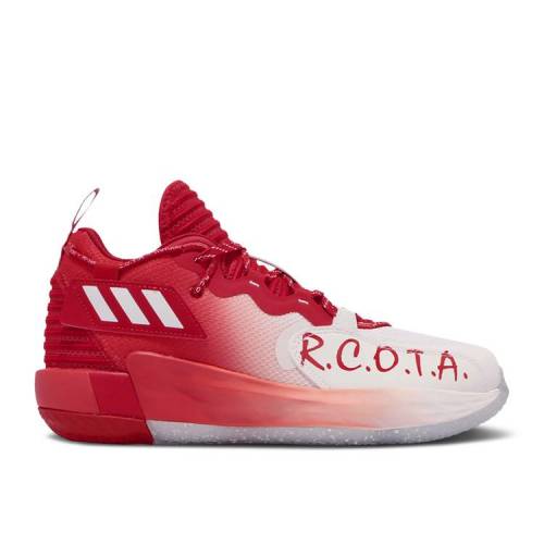 【 ADIDAS DAME 7 EXTPLY GCA 'R.C.O.T.A.' / CLOUD WHITE SCARLET CORE BLACK 】 アディダス 白色 ホワイト コア 黒色 ブラック スニーカー メンズ