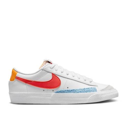 ナイキ NIKE ブレイザー 白色 ホワイト ゴールド 青色 ブルー 橙 オレンジ '77 'WHITE ORANGE' スニーカー レディース 【 ORANGE NIKE WMNS BLAZER LOW WHITE UNIVERSITY GOLD BLUE 】