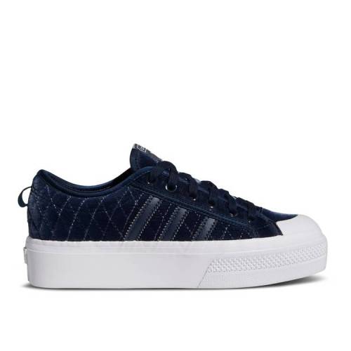 アディダス ADIDAS アディダス 白色 ホワイト 'BLUE' スニーカー レディース 【 ADIDAS WMNS NIZZA PLATFORM LOW SUPPLIER COLOUR CLOUD WHITE 】