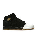 【 AIR JORDAN AIR JORDAN 1 RETRO MID GS 'GOLD AND GUM' / BLACK METALLIC GOLD-WHITE 】 ナイキ ミッド 黒色 ブラック エアジョーダン ジュニア キッズ ベビー マタニティ スニーカー