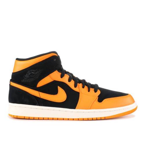 エアジョーダン AIR JORDAN ミッド 黒色 ブラック 橙 オレンジ エアジョーダン 'ORANGE PEEL' スニーカー メンズ 【 ORANGE 1 MID BLACK PEELSAIL 】