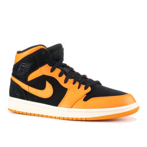 エアジョーダン AIR JORDAN ミッド 黒色 ブラック 橙 オレンジ エアジョーダン 'ORANGE PEEL' スニーカー メンズ 【 ORANGE 1 MID BLACK PEELSAIL 】