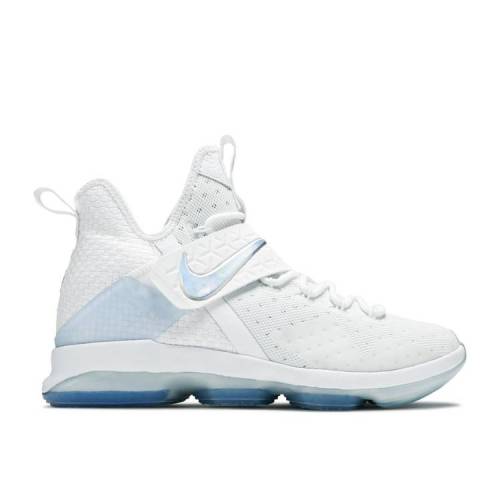 【 NIKE LEBRON 14 'TIME TO SHINE' / WHITE METALLIC SILVER ICE BLUE 】 レブロン 白色 ホワイト 銀色 シルバー 青色 ブルー スニーカー メンズ ナイキ