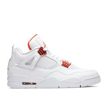 エアジョーダン AIR JORDAN 白色 ホワイト 橙 オレンジ 銀色 シルバー エアジョーダン 'ORANGE METALLIC' スニーカー メンズ 【 ORANGE SILVER 4 RETRO WHITE TOTAL METALLIC 】