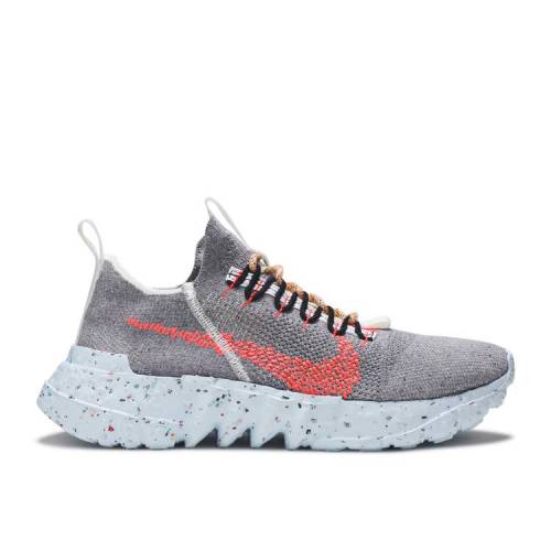 【 NIKE SPACE HIPPIE 01 'THIS IS TRASH' / GREY CHAMBRAY BLUE TOTAL CRIMSON 】 灰色 グレー 青色 ブルー クリムゾン スニーカー メンズ ナイキ