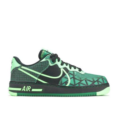 【 NIKE AIR FORCE 1 REACT 'NAIJA' / BLACK PINE GREEN GREEN STRIKE 】 リアクト 黒色 ブラック 緑 グリーン ストライク エアフォース スニーカー メンズ ナイキ