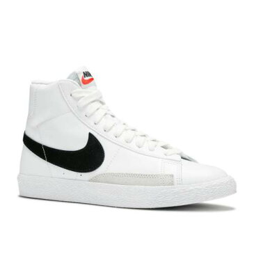 ナイキ NIKE ブレイザー ミッド 白色 ホワイト 黒色 ブラック 'WHITE BLACK' ジュニア キッズ 【 NIKE BLAZER MID GS WHITE BLACK 】