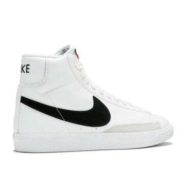 ナイキ NIKE ブレイザー ミッド 白色 ホワイト 黒色 ブラック 'WHITE BLACK' ジュニア キッズ 【 NIKE BLAZER MID GS WHITE BLACK 】