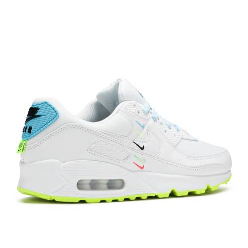 【 NIKE WMNS AIR MAX 90 SE 'WORLDWIDE PACK' / WHITE WHITE BLUE FURY VOLT 】 ...