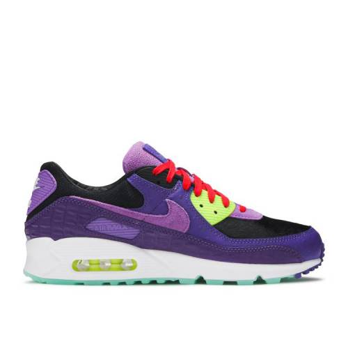 【 NIKE AIR MAX 90 039 EXOTIC ANIMAL PACK - VIOLET BLEND 039 / BLACK PURPLE VOLT MINT 】 マックス 紫 バイオレット 黒色 ブラック パープル エアマックス スニーカー メンズ ナイキ