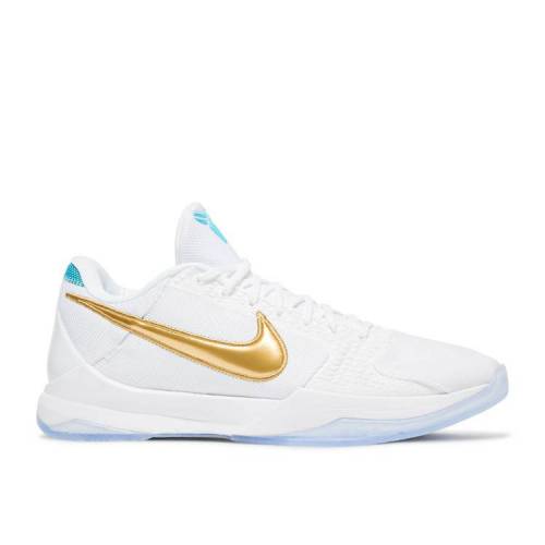 【 NIKE UNDEFEATED X ZOOM KOBE 5 PROTRO 'WHAT IF PACK - UNLUCKY 13' / WHITE METALLIC GOLD RAPID TEAL 】 アンディフィーテッド ズーム コービー プロトロ 白色 ホワイト ゴールド スニーカー メンズ ナイキ