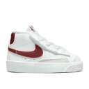 【 NIKE BLAZER MID '77 TD 'WHITE TEAM RED' / WHITE WHITE BLACK TEAM RED 】 ブレイザー ミッド チーム 白色 ホワイト 黒色 ブラック 赤 レッド ベビー ナイキ