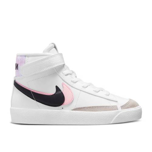 【 NIKE BLAZER MID '77 SE PS 'DOUBLE SWOOSH - WHITE ARCTIC PUNCH' / WHITE ARCTIC PUNCH BLACK 】 ブレイザー ミッド スウッシュ スウォッシュ 白色 ホワイト 黒色 ブラック ジュニア キッズ ベビー マタニティ スニ