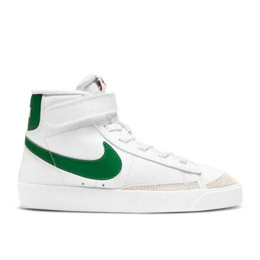 ナイキ NIKE ブレイザー ミッド 白色 ホワイト 緑 グリーン 黒色 ブラック '77 'WHITE GREEN' スニーカー ジュニア キッズ 【 GREEN NIKE BLAZER MID PS PINE WHITE BLACK 】