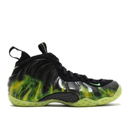 ナイキ フォームポジット 黒色 ブラック 緑 グリーン エアフォームポジットワン 'PARANORMAN' スニーカー メンズ 【 NIKE AIR FOAMPOSITE ONE / BLACK BLACK-ELECTRIC GREEN 】 メンズ スニーカー