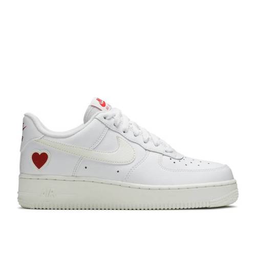 【 NIKE AIR FORCE 1 LOW 'VALENTINE'S DAY 2021' / WHITE SAIL UNIVERSITY RED 】 白色 ホワイト 赤 レッド エアフォース スニーカー メンズ ナイキ