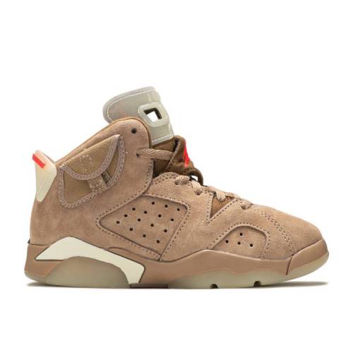 楽天スニケス【 AIR JORDAN TRAVIS SCOTT X AIR JORDAN 6 RETRO PS 'BRITISH KHAKI' / BRITISH KHAKI SAIL BRIGHT 】 ナイキ カーキ エアジョーダン トラヴィススコット ジュニア キッズ ベビー マタニティ スニーカー