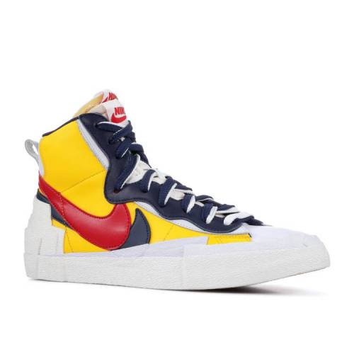 ナイキ NIKE ブレイザー ミッド 赤 レッド 'MAIZE NAVY' スニーカー メンズ 【 RED NIKE SACAI X BLAZER MID VARSITY MAIZE MIDNIGHT NAVYWHITEVARSITY 】