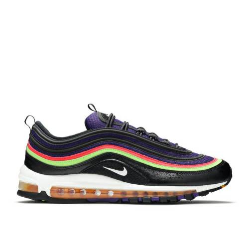 【 NIKE AIR MAX 97 'JOKER' / BLACK WHITE COURT PURPLE KUMQUAT 】 マックス 黒色 ブラック 白色 ホワイト コート 紫 パープル エアマックス スニーカー メンズ ナイキ
