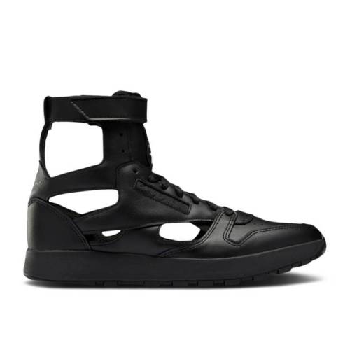 【 REEBOK MAISON MARGIELA X CLASSIC LEATHER TABI HIGH 'BLACK' / BLACK WHITE BLACK 】 リーボック クラシック レザー ハイ 黒色 ブラック 白色 ホワイト スニーカー メンズ