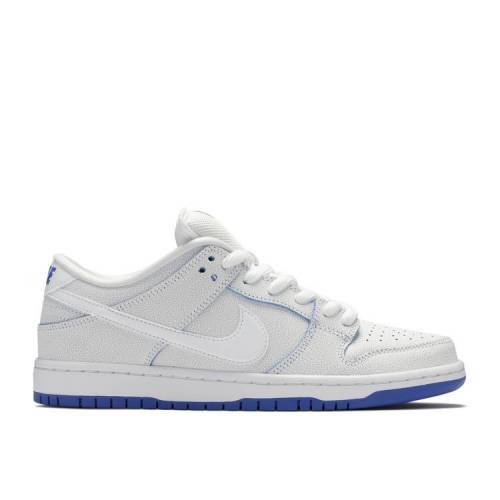 【 NIKE DUNK LOW PREMIUM SB 'CRACKED LEATHER' / WHITE WHITE-GAME ROYAL 】 ダンク プレミアム エスビー 白色 ホワイト ダンクロー WHITEゲームロイヤル 青 ブルー スニーカー メンズ ナイキ