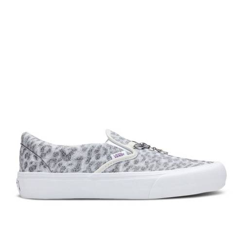 ヴァンズ VANS バンズ ボルト クラシック スリッポン 白色 ホワイト 'ANIMAL WHITE' スニーカー メンズ 【 VANS SLIPON NEEDLES X VAULT CLASSIC V PRINT WHITE 】