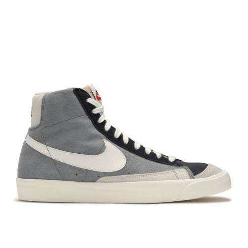【 NIKE BLAZER MID 77 VINTAGE 'COOL GREY BLACK' / COOL GREY BLACK SUMMIT WHITE 】 ブレイザー ミッド ビンテージ ヴィンテージ 灰色 グレー クール 黒色 ブラック 白色 ホワイト スニーカー メンズ ナイキ
