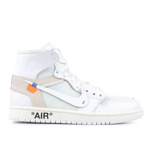 【 AIR JORDAN OFF-WHITE X JORDAN 1 RETRO HIGH OG BG 'WHITE' 2018 / WHITE WHITE WHITE 】 ナイキ ..