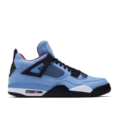 【 AIR JORDAN TRAVIS SCOTT X AIR JORDAN 4 RETRO 'CACTUS JACK' FRIENDS & FAMILY / UNIVERSITY BLUE VARSITY RED 】 ナイキ 青色 ブルー 赤 レッド エアジョーダン トラヴィススコット 'カクタスジャック' スニーカー メン