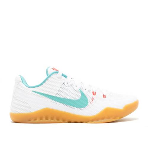 【 NIKE KOBE 11 'SUMMER' / WHITE WASHED TEAL BRIGHT CRIMSON 】 コービー 白色 ホワイト クリムゾン ...